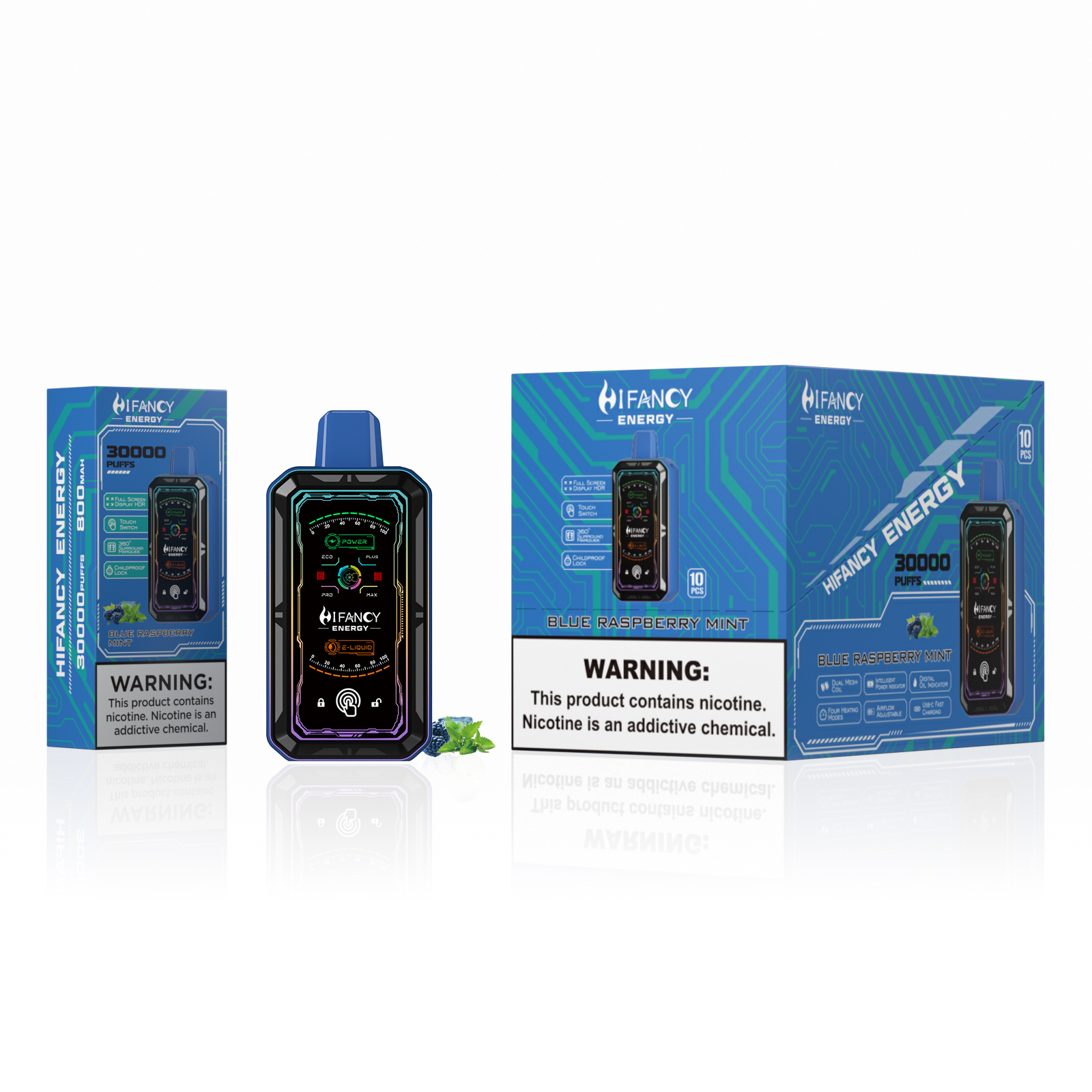 HiFancy Energy 30000 Disposable vape Blue Raspberry Mint - HIFANCY