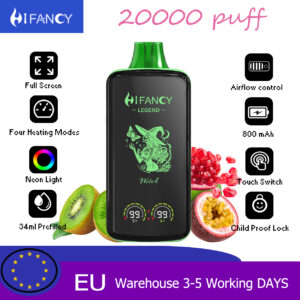 HiFancy Legend 20000 Jednorazowe vape Kiwi Passion Fruit Guava - HIFANCY