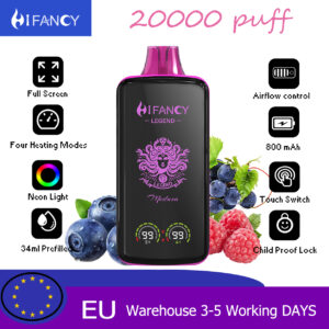 HiFancy Legend 20000 Kertakäyttöinen vape Mustikka Vadelma Viinirypäle - HIFANCY