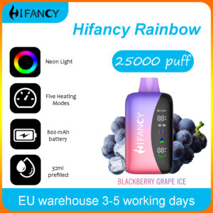 HiFancy Rainbow 25000 Einweg-Dampfgerät Blackberry Grape Ice - HIFANCY