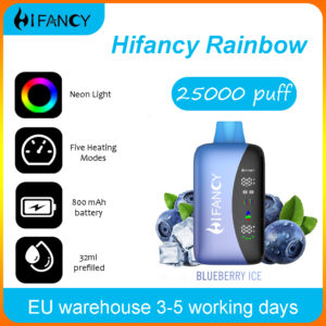 HiFancy Rainbow 25000 Vape descartável Blueberry Ice - HIFANCY