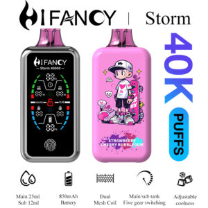 HiFancy Storm 40000 Vape desechable Fresa Cereza Chicle - HIFANCY