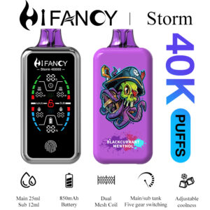 HiFancy Storm 40000 Vape desechable Grosella negra mentolada - HIFANCY