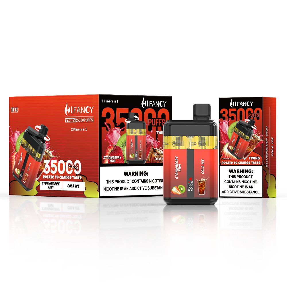 HiFancy Twins 35000 Disposable Vape Strawberry Kiwi & Cola Ice - HIFANCY