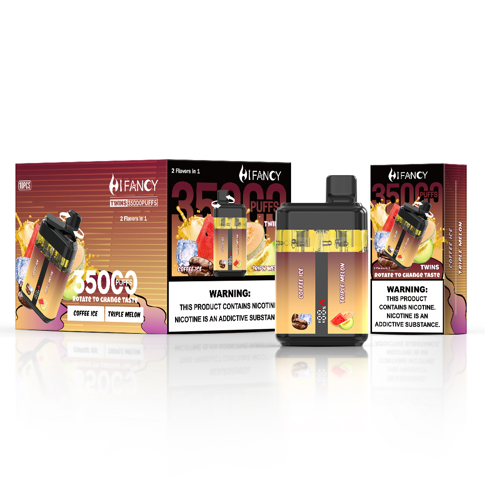 HiFancy Twins 35000 eldobható vape kávé Ice & Triple Melon - HIFANCY